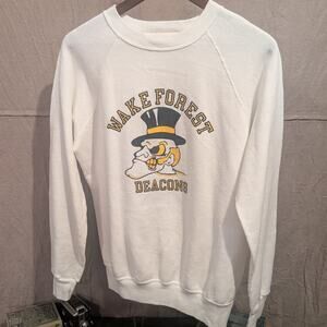 VTG 80s Wake Forest Sweatshirt Large Basset Walker Tag